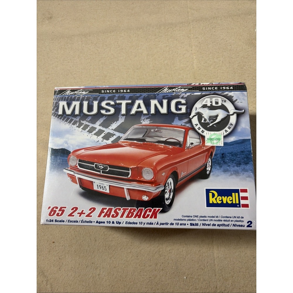 Vintage 2004 Revell Model Car Kit '65 Mustang Fastback 40th Ann. Ed. 2004-Sealed